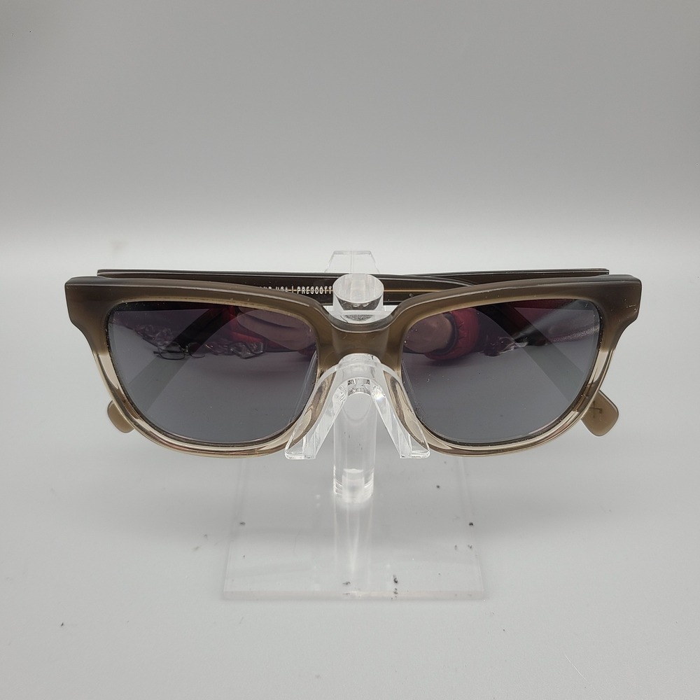 Shwood Prescott Sunglasses Handcrafted Wood Inlay Olive Acetate Square Frame